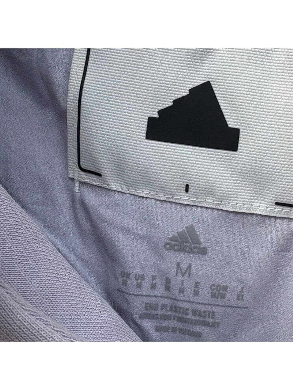 Adidas White Hoodie with Black Logo, Size M